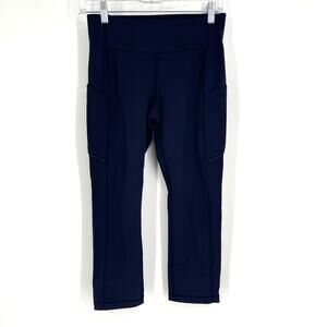 Lululemon Speed Up Crop 21" Midnight Navy Size 6 Full On Luxtreme